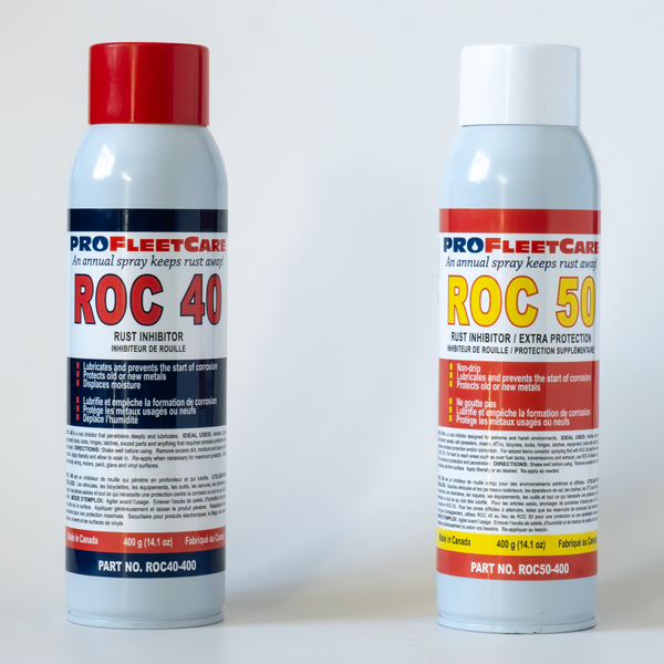 Pro Fleet Care ROC 40 and ROC 50 rust-control products